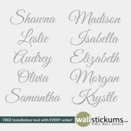 Personalized Girls Name Wall Decal - Nursery Decor, Vinyl Lettering - thumbnail 3