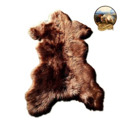 Sierra Bear Shape Faux Fur Rug - Thick Icelandic Sheepskin Pelt, Usa - thumbnail 2