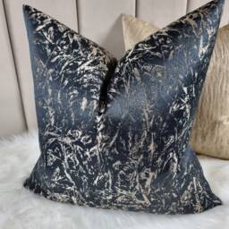 Gorgeous Cascade Black & Gold Satin Cushion Cover Modern Home Decor Chair Sofa & Bed Pillow Designer Handmade