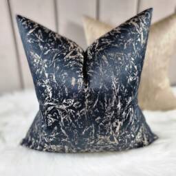 Gorgeous Cascade Black & Gold Satin Cushion Cover Modern Home Decor Chair Sofa & Bed Pillow Designer Handmade - thumbnail 4