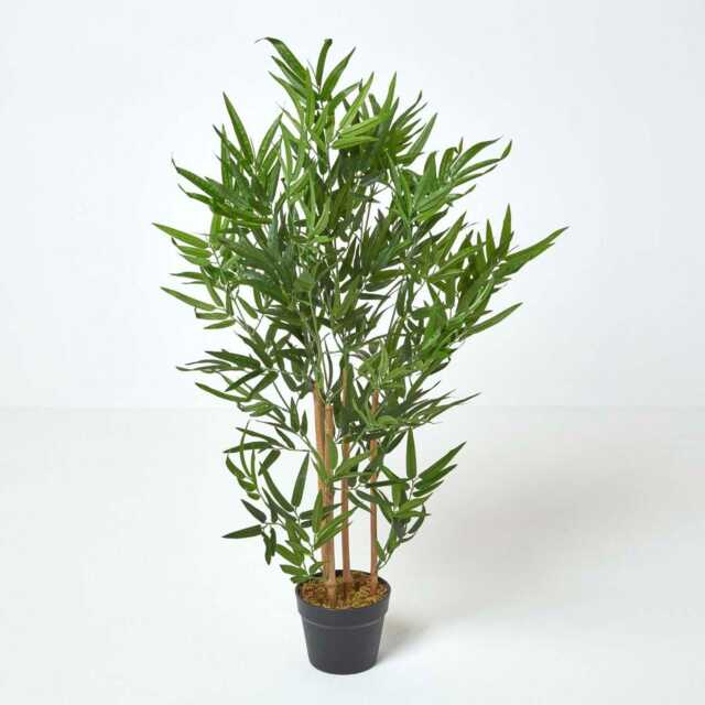 Artificial Bamboo Tree Plant With Pot - 95cm Or 155cm Realistic Faux Indoor Greenery, Oriental Zen D??cor, Uv Protected - image 1