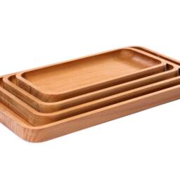 Beech Wood Catchall Tray, Wooden Valet Bedside Organizer - thumbnail 3
