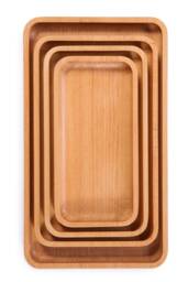 Beech Wood Catchall Tray, Wooden Valet Bedside Organizer - thumbnail 1