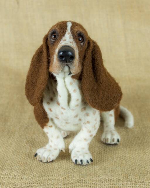 Made To Order Needle Felted Dog Custom Needle Felted Animal Sculpture - image 1