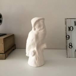 Ceramic Owl, Ready To Paint, Bisque, Unpainted Figurines, White Owl Statue, Home Decor, Gift Ideas, U-Paint, Housewarming Gift, Art - thumbnail 4