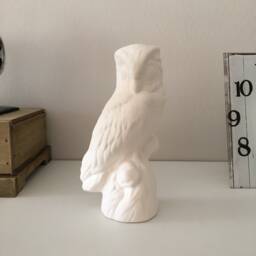 Ceramic Owl, Ready To Paint, Bisque, Unpainted Figurines, White Owl Statue, Home Decor, Gift Ideas, U-Paint, Housewarming Gift, Art