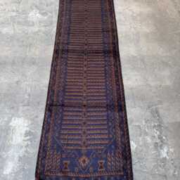2'8x9'8 Handmade Vintage Afghan Wool Runner Rug - Traditional Floral Design, Boho Hallway Carpet, Perfect Christmas Gift - thumbnail 2