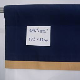 Navy White Mustard Modern Striped Valance Curtain, Colour Block Rod Pocket Valance, Kitchen Window Straight Made To Measure - thumbnail 4