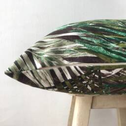 Botanical Print Pillow Cover , Green Farmhouse Decor Branch Cushion Case Leaf Couch Fern Tropical Euro Sham - thumbnail 4