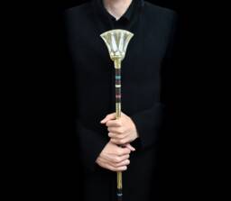 Sceptre Staff, Lotus Flower Head Was Sceptre Of God Osiris, Waz Sceptre. Ancient Egyptian Waz-Scpetre - thumbnail 1