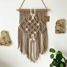 Celtic Wall Art, Sand & Cream, Irish Knot Decor Gift Made in Ireland - thumbnail 1