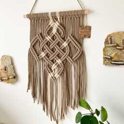 Celtic Wall Art, Sand & Cream, Irish Knot Decor Gift Made in Ireland - thumbnail 2