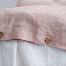 Washed Linen Duvet Cover/Organic Softened Queen King 19 Colors Duvet - thumbnail 3