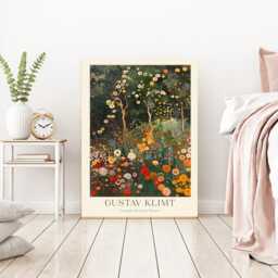 Gustav Klimt Print, Farm Garden Poster, Flowers, Floral Wall Decor, Gift Idea, Art Decor - thumbnail 3