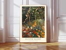 Gustav Klimt Print, Farm Garden Poster, Flowers, Floral Wall Decor, Gift Idea, Art Decor - thumbnail 1
