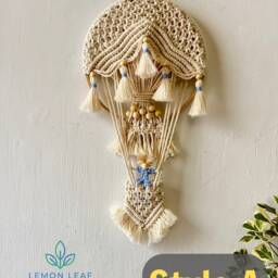 Macrame Hot Air Balloon For Bedroom Decoration, Custom Macrame Balloon, Baby Gift, Gift Friend, Nursery Decoration - thumbnail 3