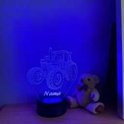 Personalised Tractor Night Light, Children's Light, Game Room, Boys Night Led Boy Girls Birthday Active - thumbnail 3