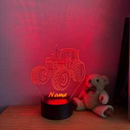 Personalised Tractor Night Light, Children's Light, Game Room, Boys Night Led Boy Girls Birthday Active - thumbnail 4