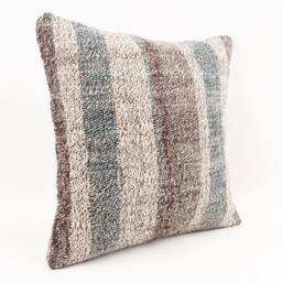 Vintage Turkish Kilim Pillow Cover 18'' Wool Cushion - thumbnail 3