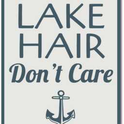 Lake Hair Don't Care Metal Sign, Funny House Decor, Nautical Wall Art, Cabin Sign - thumbnail 3