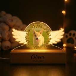 Personalized Pet Memorial Gifts, Custom Photo Night Light, Frame, Cat/Dog Loss Sign, Keepsake For Gift - thumbnail 2