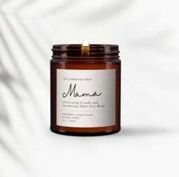Personalized New Mama Candle Essential Oil Soy Wax, Relaxing Scents - thumbnail 1
