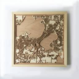 Madison Wisconsin Wooden Map - Laser Cut 3D City Streets Wall Art