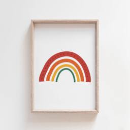Set Of 3 Girls Nursery Prints, Rainbow Wall Art, Bedroom Boys Playroom Print - thumbnail 3