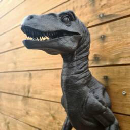 Velociraptor Bust Wall Art - Dinosaur Mount- 3D Printed Multiple Colours Available - thumbnail 3