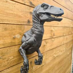 Velociraptor Bust Wall Art - Dinosaur Mount- 3D Printed Multiple Colours Available - thumbnail 1