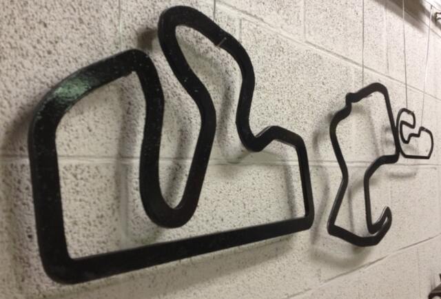Large Metal Race Track Wall Art, Garage D??cor - 37-48 Inch - image 1
