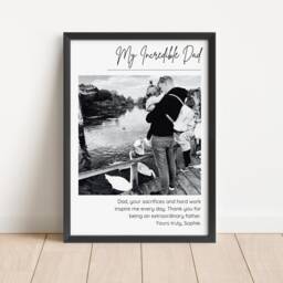 Custom Daddy Photo Print, Personalised Gift From Child, Minimalist Framed Wall Art - thumbnail 3