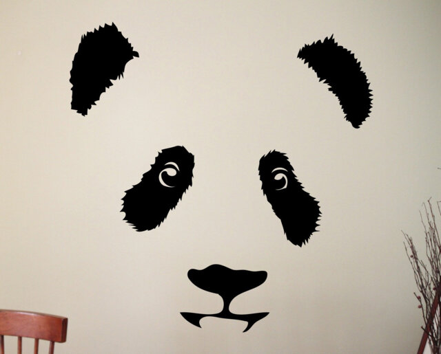 Cute Panda Wall Sticker Bear Decal Animal Decor Stickers Vinyl Designs Art Living Room Waterproof 8Paz - image 1