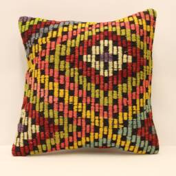 Kilim Pillow Cover 16x16 Throw Pillows Decorative Boho Interior Design Retro Home Decor Ethnic Pillowcover Natural Dyekilim Cushion 4Kf-442