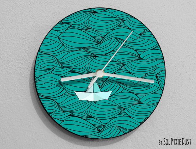 Paper Boat Wall Clock - image 1