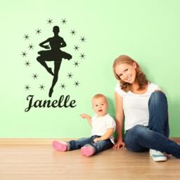 Custom Personalized Name & Dance Ballet Wall Decal Sticker Decor 04 - thumbnail 1