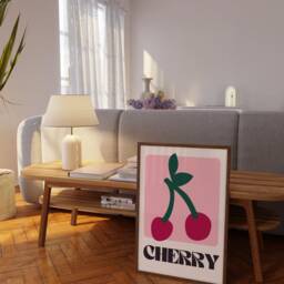 Cherry Fruit Market Print - Glossy Aesthetic Room Decor - thumbnail 2