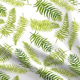 Green Sheets - Fern-I-Licious By Limezinniasdesign Fern Pattern Tropical Print Botanical Cotton Sateen Sheet Set Bedding Spoonflower - thumbnail 4