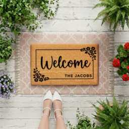 Elegant Surname Doormat - Custom Family Name - thumbnail 1