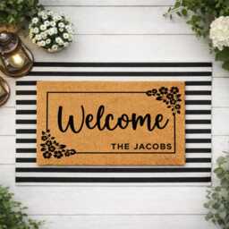 Elegant Surname Doormat - Custom Family Name - thumbnail 2