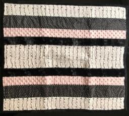 Handmade Modern Baby Minky Blanket Light Pink, Polka Dot, & Doodles