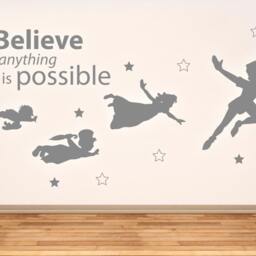 Peter Pan & Friends Flying Scene - Wall Sticker Children's Bedroom/Nursery Vinyl Decal - thumbnail 2