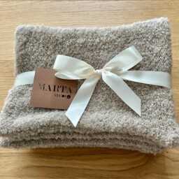 Hand Knit Alpaca Boucle Pillow Cover, Natural Wool Cushion - thumbnail 2