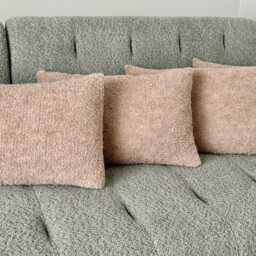 Hand Knit Alpaca Boucle Pillow Cover, Natural Wool Cushion - thumbnail 4