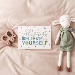 Boys Nursery Print, Pastel Blue Wall Art, Bedroom, Motivational Prints, Self Love, Quotes, Art - thumbnail 2
