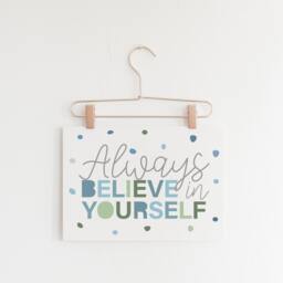 Boys Nursery Print, Pastel Blue Wall Art, Bedroom, Motivational Prints, Self Love, Quotes, Art - thumbnail 3