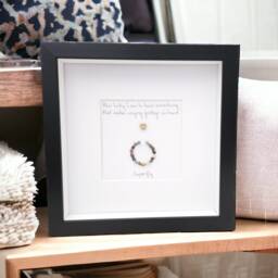Horse Pony Loss Rememberance Framed Gift, Rainbow Bridge, Horseshoe, Pebble Picture Keepsake, Memorial Personalised - thumbnail 2