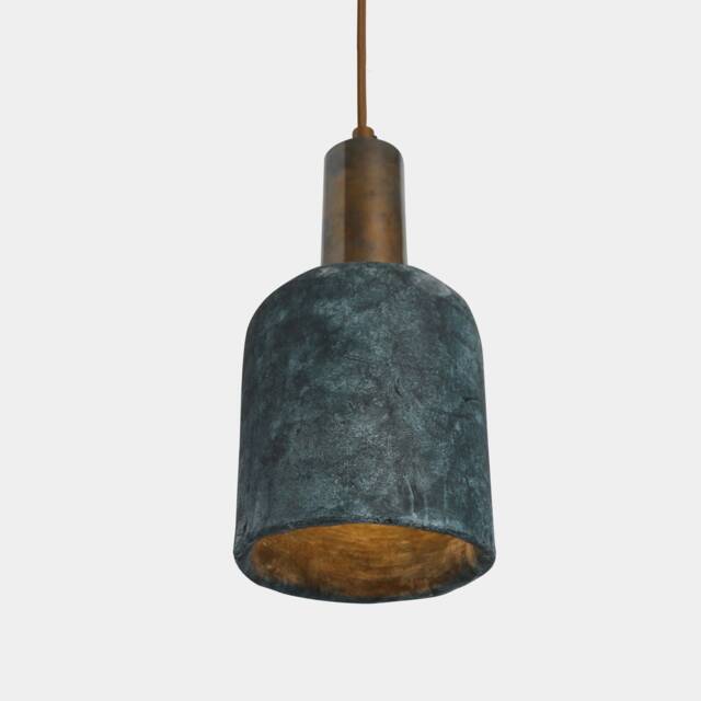 Osier Organic Ceramic Pendant Light Blue Earth 4.5 - image 1