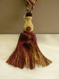 Pair Red-Gold Double Face French Type Curtains Tieback-Rich&luxury Voiles-Drapes Hold-Back in Gold & Red Burgundy Color
