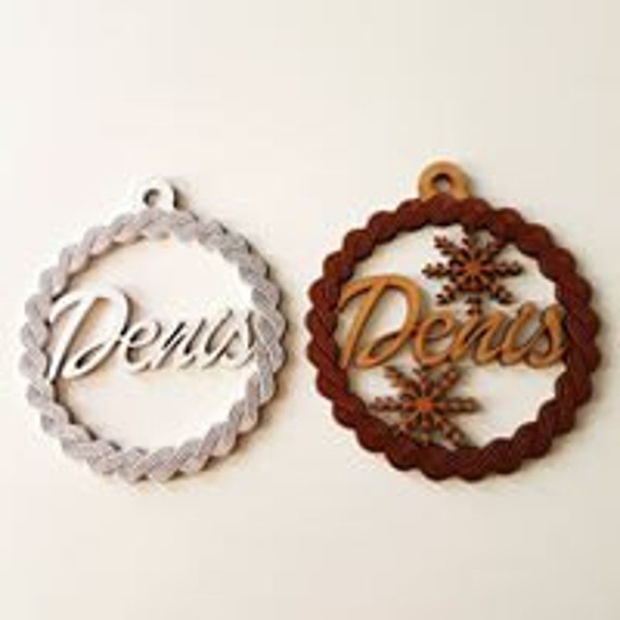Christmas Baubles With Engraved Croatian Pleter On The Rim, Tree Ornaments, Personalised Tree Decorations - image 1